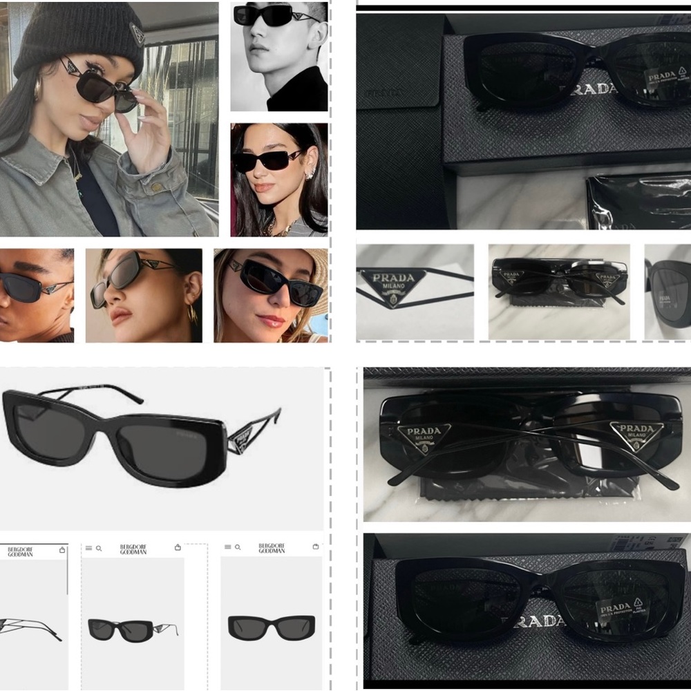 PRADA ULTRA COOL FRAMES WITH METAL ARMS FEATURE THE SIGNATURE TRIANGLE SUNNIES - Picture 3 of 16